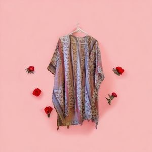 Lightweight Floral Ruana